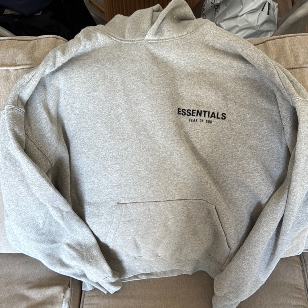 FOG ESSENTIALS HEATHER GREY HOODIE XL